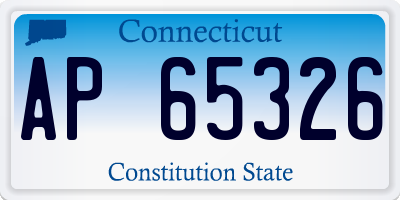 CT license plate AP65326