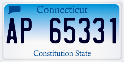CT license plate AP65331