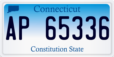 CT license plate AP65336