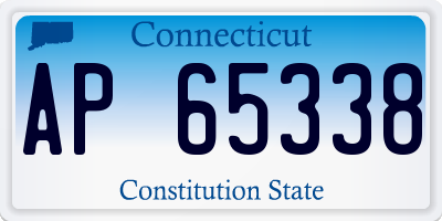 CT license plate AP65338