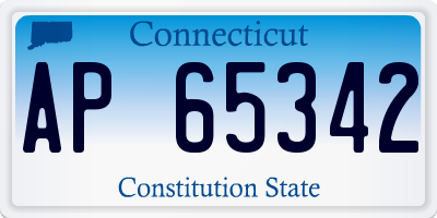 CT license plate AP65342
