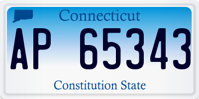 CT license plate AP65343