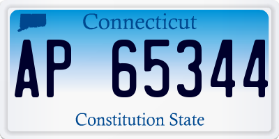 CT license plate AP65344