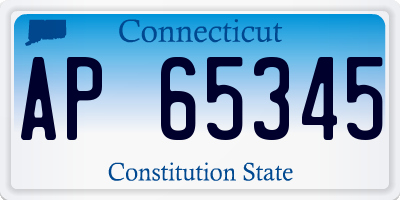 CT license plate AP65345