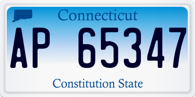 CT license plate AP65347