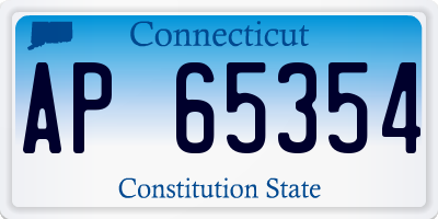 CT license plate AP65354