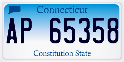 CT license plate AP65358