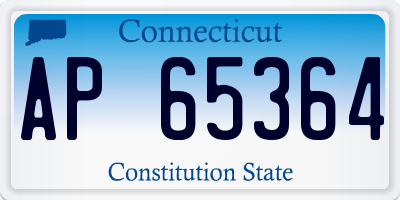 CT license plate AP65364