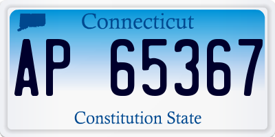 CT license plate AP65367