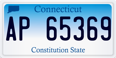 CT license plate AP65369