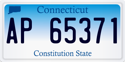 CT license plate AP65371