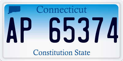 CT license plate AP65374