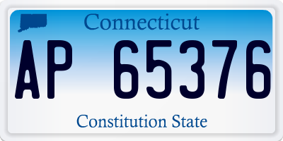 CT license plate AP65376