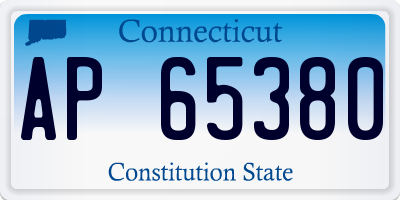 CT license plate AP65380