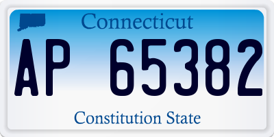 CT license plate AP65382