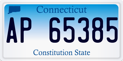 CT license plate AP65385