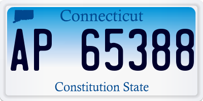 CT license plate AP65388