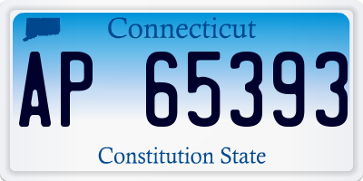 CT license plate AP65393