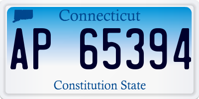 CT license plate AP65394