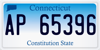 CT license plate AP65396