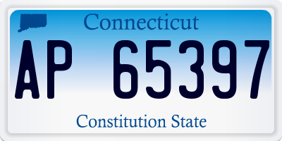 CT license plate AP65397