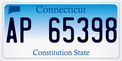 CT license plate AP65398