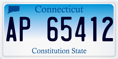 CT license plate AP65412