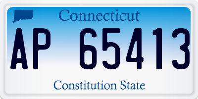 CT license plate AP65413