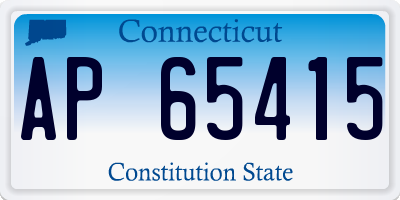 CT license plate AP65415