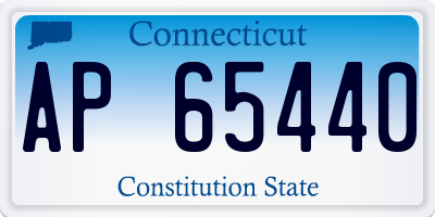 CT license plate AP65440