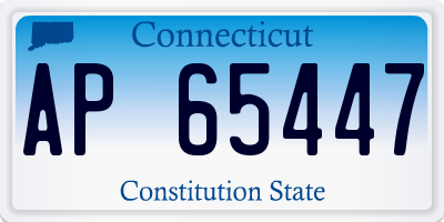 CT license plate AP65447