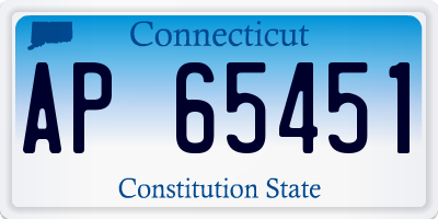 CT license plate AP65451