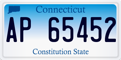 CT license plate AP65452