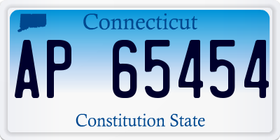 CT license plate AP65454