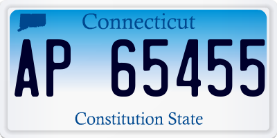 CT license plate AP65455