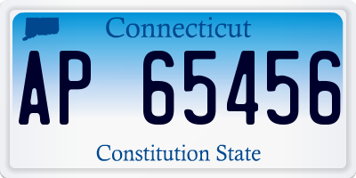 CT license plate AP65456