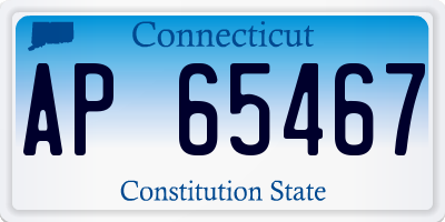 CT license plate AP65467