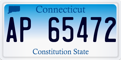 CT license plate AP65472