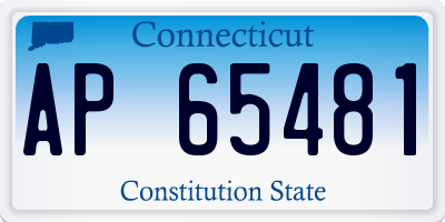 CT license plate AP65481