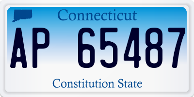 CT license plate AP65487