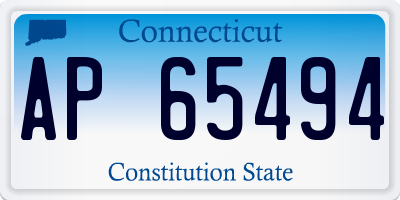 CT license plate AP65494