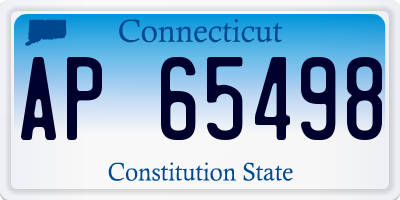 CT license plate AP65498