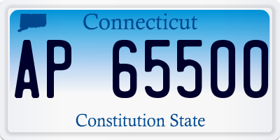 CT license plate AP65500