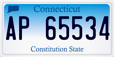 CT license plate AP65534