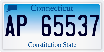 CT license plate AP65537