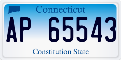 CT license plate AP65543