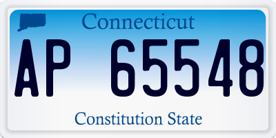 CT license plate AP65548