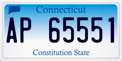 CT license plate AP65551
