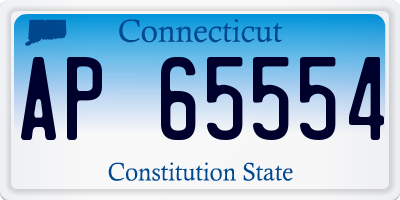 CT license plate AP65554