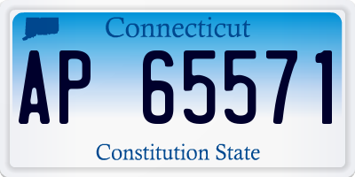 CT license plate AP65571